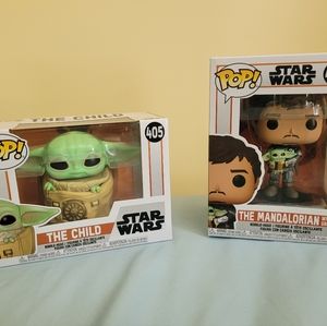 NWT Funky POP #405 The Child Bobblehead & POP #461 The Mandalorian Set